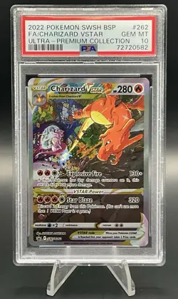 Pokemon Charizard VSTAR Ultra-Premium Coll. Full Alt Art Promo SWSH262 PSA 10 - Image 1