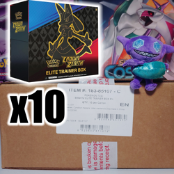 Pokemon TCG Crown Zenith Elite Trainer Box - Case of 10 Factory Sealed 820650871474 - Image 1