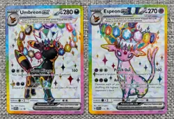 Pokemon TCG Umbreon Ex Espeon Ex Svp 175 176 Promo Pair NM Prismatic Evolution - Image 1