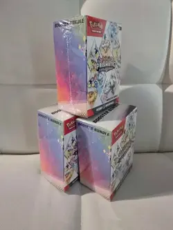 LOT of 3 Pokemon TCG Scarlet & Violet Prismatic Evolutions Bundles New Sealed - Image 2