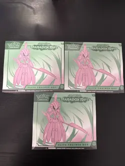 Pokemon TCG Paradox Rift Elite Trainer Box Lot Of 3 Boxes - Image 1
