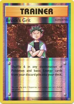 BROCK'S GRIT 74/108 XY EVOLUTIONS POKEMON (REVERSE HOLO, LP-) - Image 1