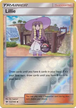 LILLIE 122/149 SM SUN & MOON BASE POKEMON (REVERSE HOLO, LP) - Image 1