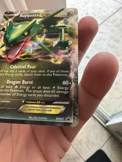 Rayquaza EX BW47 LP/NM 2012 Pokemon, Black & White , Holo Black Star Promo - Image 5