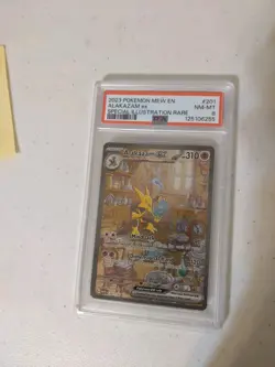 2023 Pokemon Mew en Special Illustration Rare #201 Alakazam EX PSA 8 Mint - Image 1