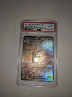 2023 Pokemon Mew en Special Illustration Rare #201 Alakazam EX PSA 8 Mint - Image 4