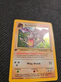 Pokemon vintage aerodactyl 1st edition fossil holo - mp-hp - Image 2