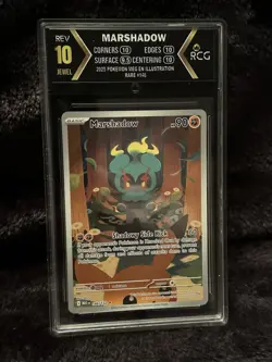 2025 Pokemon Marshadow Mega Evolution 146/132 Illustration Rare - RCG 10 Jewel - Image 1