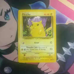1x Pikachu 58/102 Base Set Common Light Play Pokemon - Image 1