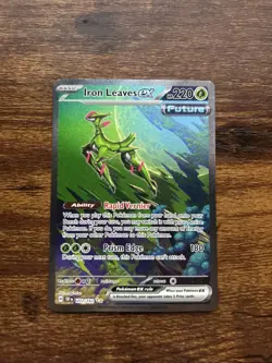 Pokemon TCG Iron Leaves EX Scarlet & Violet Temporal Forces 203/162 - Image 1