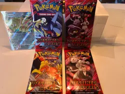 Destined Rivals, 4 Booster Pack Lot, Sealed Art Set, Pokemon TCG, + Persian #218 - Image 1