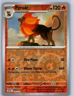 Pokemon TCG Prismatic Evolutions Pyroar 016/131 Reverse Holo Uncommon - Image 1