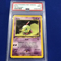 2000 Pokemon Neo Genesis 1st Edition Natu 67/111 PSA 9 Mint - Image 1