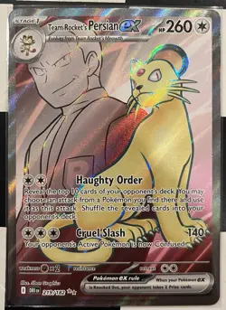 Pokemon Destined Rivals Full Art Team Rocket's Persian ex 219/182 - Image 1