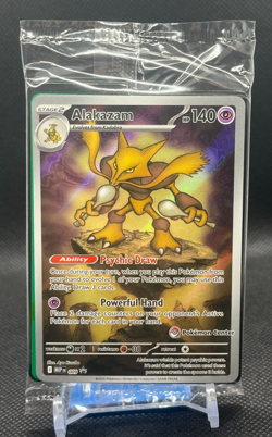 Pokemon Center Stamped Alakazam 009 Pokemon Mega Evolutions - ETB Promo Sealed - Image 1