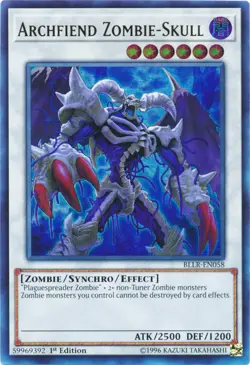 Archfiend Zombie-Skull - BLLR-EN058 - Ultra Rare - 1st Edition - Lightly Played - Image 1