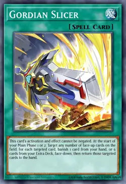 Gordian Slicer Secret Rare ALIN-EN066 Yu-Gi-Oh TCG - Image 1