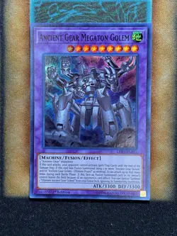 Yugioh Ancient Gear Megaton Golem LED2-EN031 Super Rare 1st Ed NM - Image 1