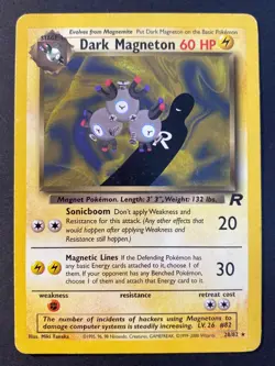 Dark Magneton 28/82 Rare Team Rocket - WOTC Pokemon Card LP - - Image 1