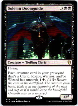 #672 Solemn Doomguide MTG Commander Legends: Battle for Baldur's Gate Rare - Image 1