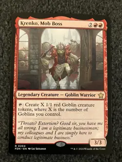 Magic The Gathering MTG - Krenko, Mob Boss - Foundations - Image 1