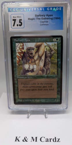 MTG - Legends - Barbary Apes - Graded 7.5 - Vintage - Image 1