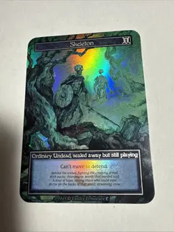 Sorcery Contested Realm Gothic Foil Skeleton Token Promo Preorder. - Image 1