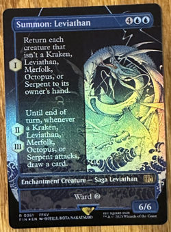 MTG Final Fantasy, Summon: Leviathan - Borderless Foil - Image 1
