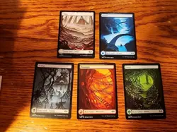Wilds of Eldraine Full Art Land set (1 each of 5) MTG Magic - Image 1