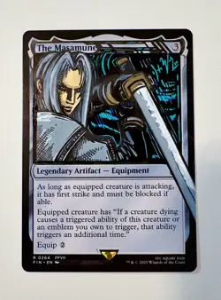 Magic The Gathering Final Fantasy, Hand Painted Alter Masamune. Sephiroth Sword. - Image 1