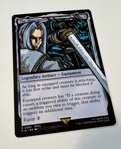 Magic The Gathering Final Fantasy, Hand Painted Alter Masamune. Sephiroth Sword. - Image 3