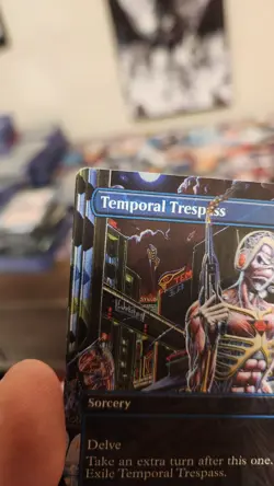 Temporal Trespass Rainbow Foil Secret Lair Drop Foil SLD MTG Iron Maiden Magic - Image 3