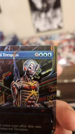 Temporal Trespass Rainbow Foil Secret Lair Drop Foil SLD MTG Iron Maiden Magic - Image 4