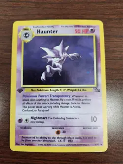 Pokemon TCG Haunter 1st Edition Holo Card Fossil, 6/62, Holographic Rare - Image 2