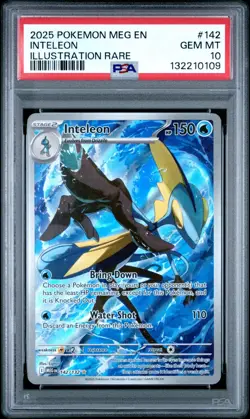 2025 POKEMON MEG EN-MEGA EVOLUTION ILLUSTRATION RARE #142 INTELEON PSA 10 - Image 1
