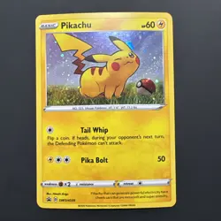 POKEMON PIKACHU SWSH039 BLACK STAR PROMO HOLO - Image 1