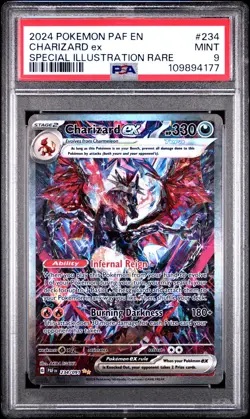 PSA 9 MINT Charizard ex 234/091 SV: Paldean Fates Holo Pokemon 2024 - Image 1