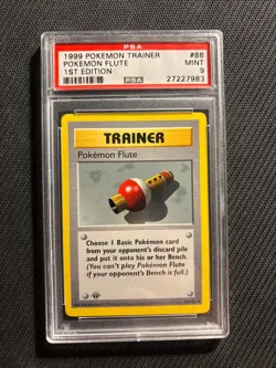 Pokemon Card PSA 9 Pokemon Flute 1st Edition Base Shadowless - Image 1