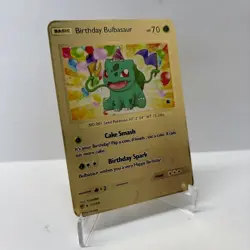 Birthday Bulbasaur HP70 Metal Pokemon Card-Collectible Gift Display - Image 1