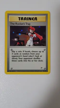 2000 WOTC Pokemon Gym Heroes The Rocket's Trap Holo #19/132 Trainer Card - Image 1