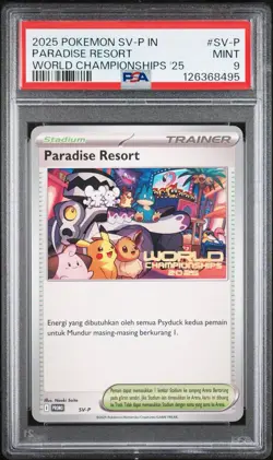 Paradise Resort 2025 Pokemon World Championships Indonesian Promo SVP 224 Psa 9 - Image 1