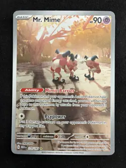 Mr. Mime 179/165 Scarlet & Violet 151 Illustration Rare Holo Pokemon TCG Card - Image 1