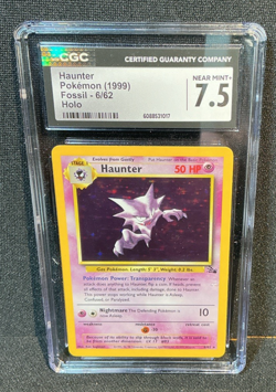 CGC 7.5 Haunter 1999 Fossil 6/62 Holo Pokemon Card - Image 1