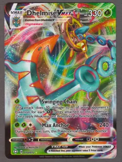 Dhelmise VMAX 010/072 Shining Fates Ultra Rare Holo Foil Pokemon Card NM - Image 1