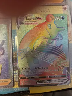Lapras VMAX Rainbow Rare Pokemon Card Holo G-Max Pump 320 HP - Image 1