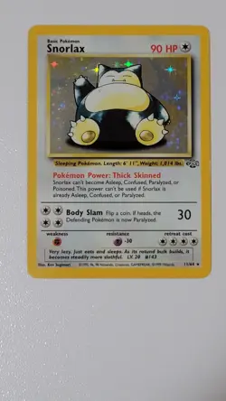 Snorlax (11/64) Holo Jungle Set Pokemon Card! LP - Image 1