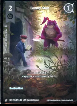 Bunny Man 217/173 HIDDEN ART RARE Secret Shadows MZ3 Metazoo Card #1 - Image 1