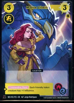 Maeve Litwin 212/173 LEGEND RARE Secret Shadows MZ3 Metazoo Card - Image 1