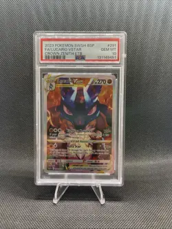 PSA 10 GEM MINT Lucario VSTAR Promo SWSH291 Crown Zenith ETB Pokemon Card - Image 1