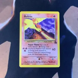 Moltres Black Star Promo 21 Aoki Error Pokemon Card - Image 1